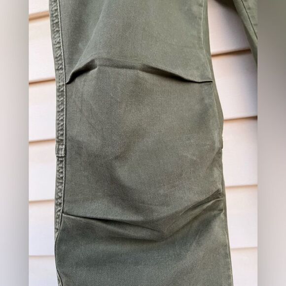 Revolve Nili Lotan Tribecca Olive Green Cropped Cargo Joggers, Ankle Zippers, 2 - Picture 5 of 10